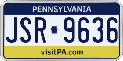 PA license plate JSR9636