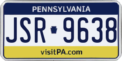 PA license plate JSR9638