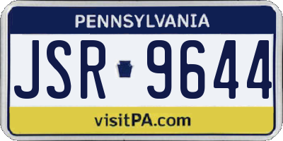 PA license plate JSR9644