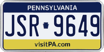 PA license plate JSR9649