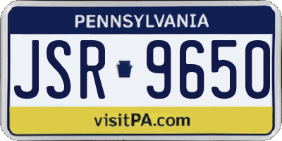 PA license plate JSR9650