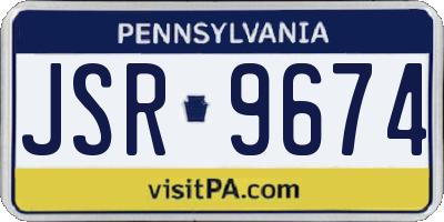 PA license plate JSR9674