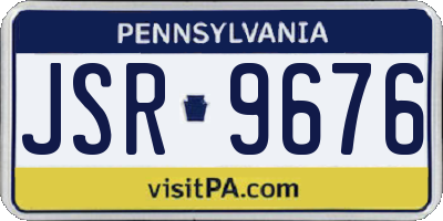 PA license plate JSR9676