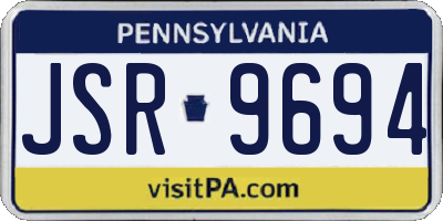 PA license plate JSR9694