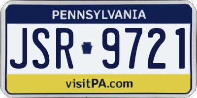 PA license plate JSR9721