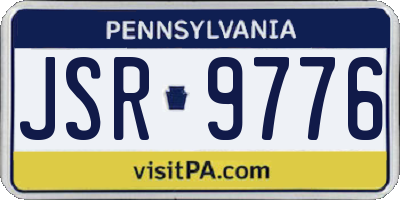 PA license plate JSR9776