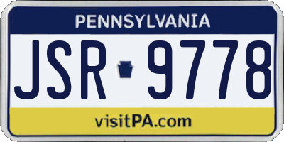 PA license plate JSR9778