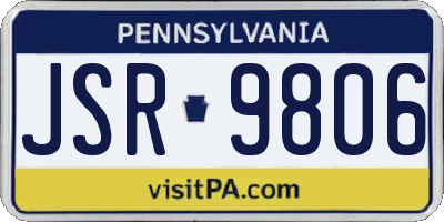 PA license plate JSR9806