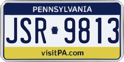 PA license plate JSR9813
