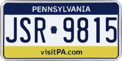 PA license plate JSR9815