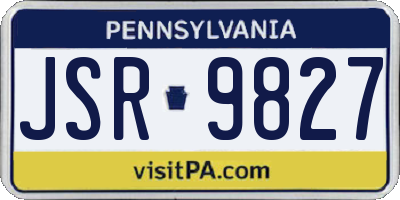 PA license plate JSR9827