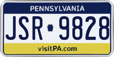 PA license plate JSR9828