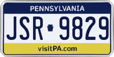PA license plate JSR9829