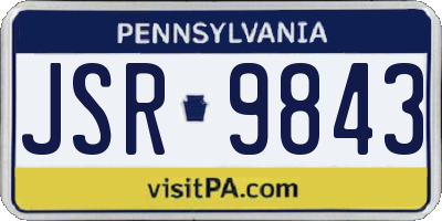PA license plate JSR9843