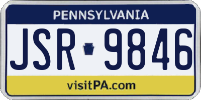 PA license plate JSR9846