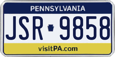 PA license plate JSR9858