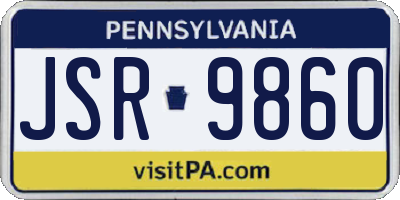 PA license plate JSR9860