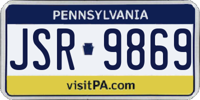 PA license plate JSR9869