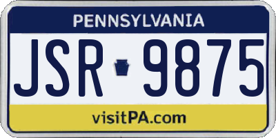 PA license plate JSR9875