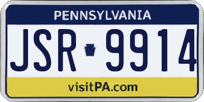 PA license plate JSR9914