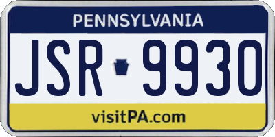 PA license plate JSR9930