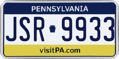 PA license plate JSR9933