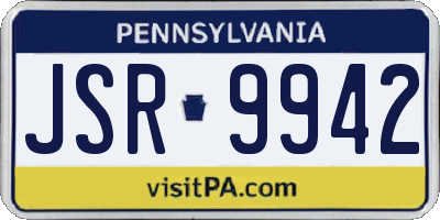 PA license plate JSR9942