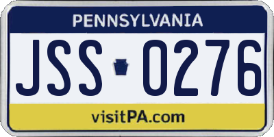 PA license plate JSS0276