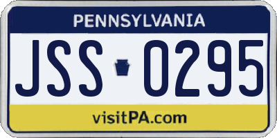 PA license plate JSS0295