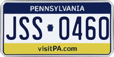 PA license plate JSS0460
