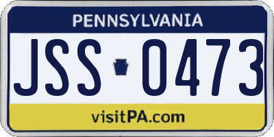 PA license plate JSS0473
