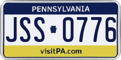 PA license plate JSS0776