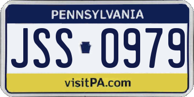 PA license plate JSS0979