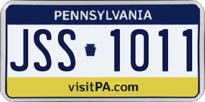 PA license plate JSS1011