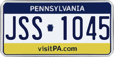 PA license plate JSS1045