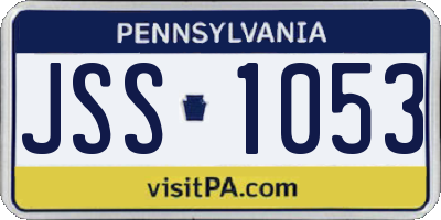 PA license plate JSS1053