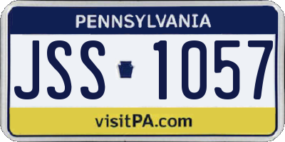 PA license plate JSS1057