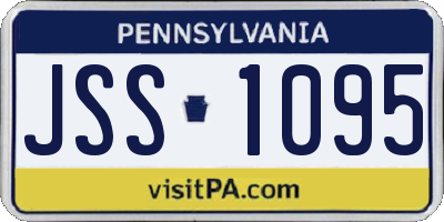 PA license plate JSS1095