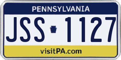 PA license plate JSS1127