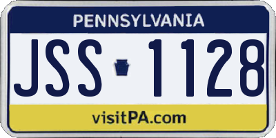 PA license plate JSS1128