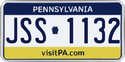 PA license plate JSS1132