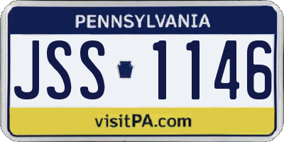 PA license plate JSS1146