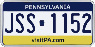 PA license plate JSS1152