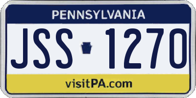 PA license plate JSS1270