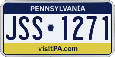 PA license plate JSS1271