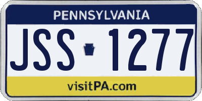 PA license plate JSS1277
