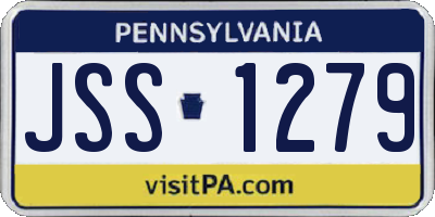 PA license plate JSS1279