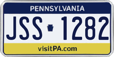 PA license plate JSS1282