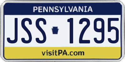 PA license plate JSS1295