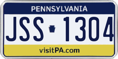 PA license plate JSS1304